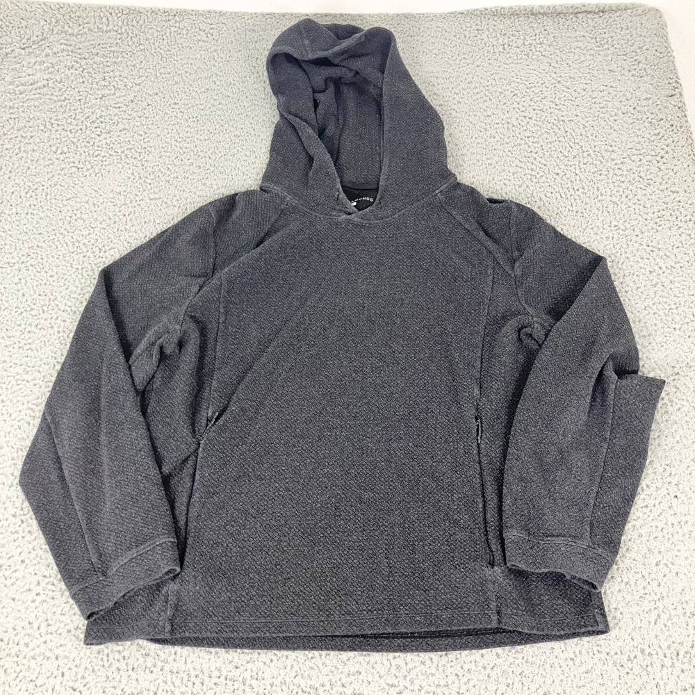 7 Diamonds Hoodie Mens XXL Gray Restoration Performance Waffle Knit Pullover